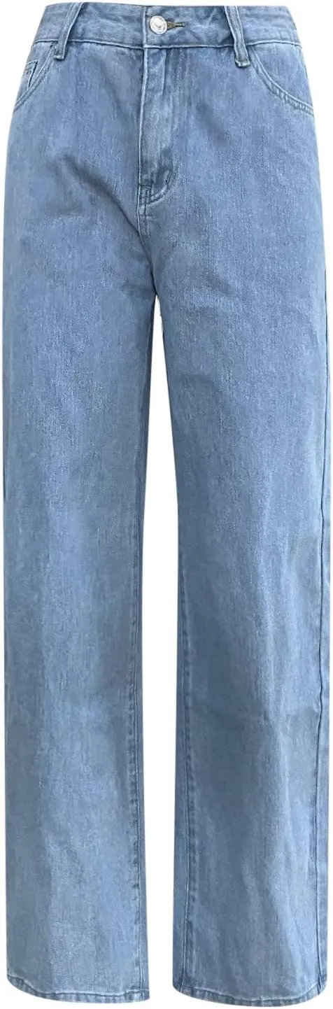 Baggy Jeans for Women Y2K High Street Boyfriend Pants Vintage Low Rise Jeans Aesthetic Clothing Hiphop Streetwear