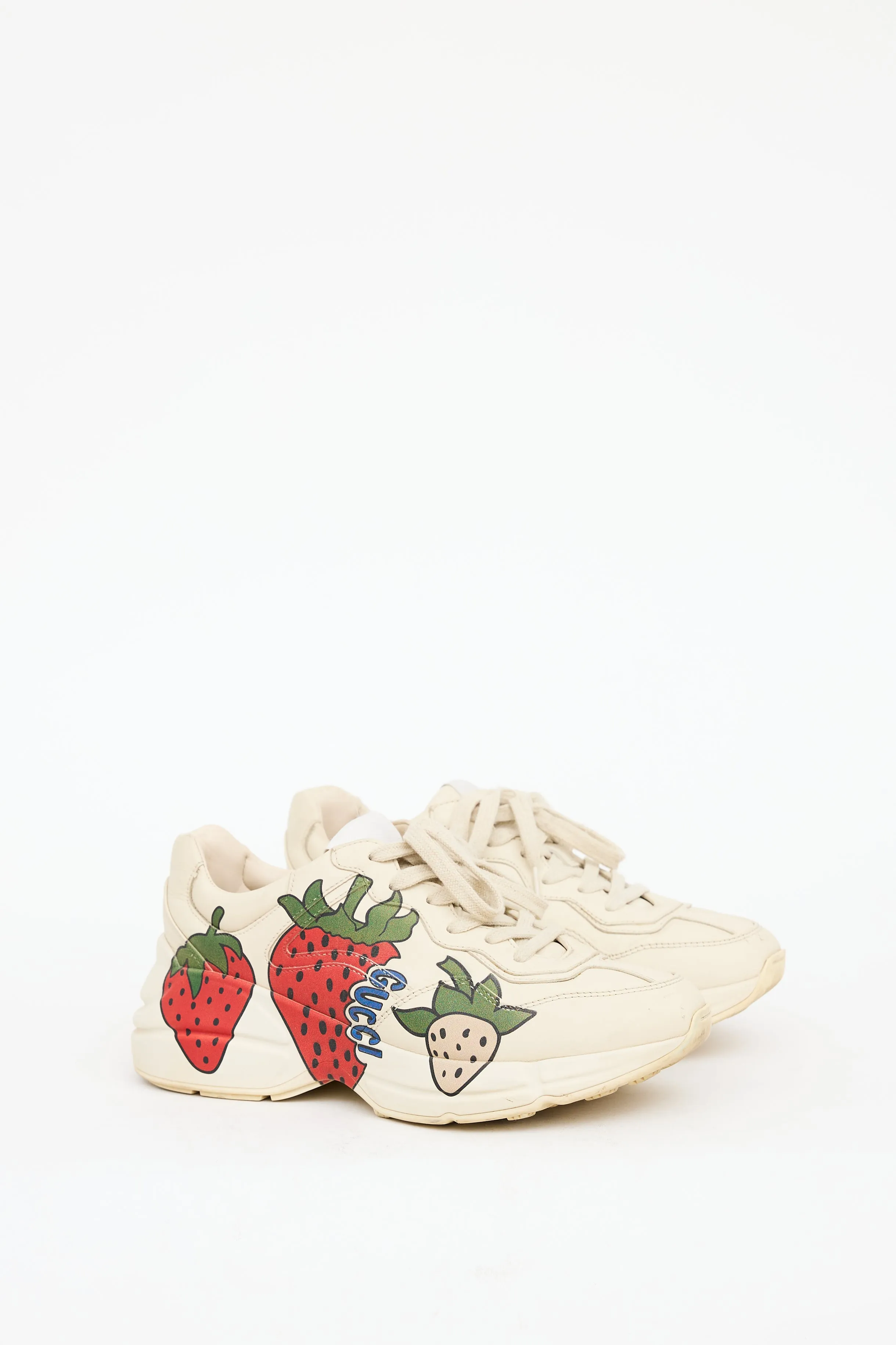 Beige & Multicolour Rhyton Strawberry Sneaker