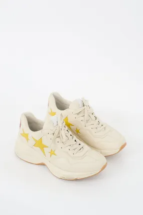 Beige & Yellow Leather Rhyton Star Sneaker