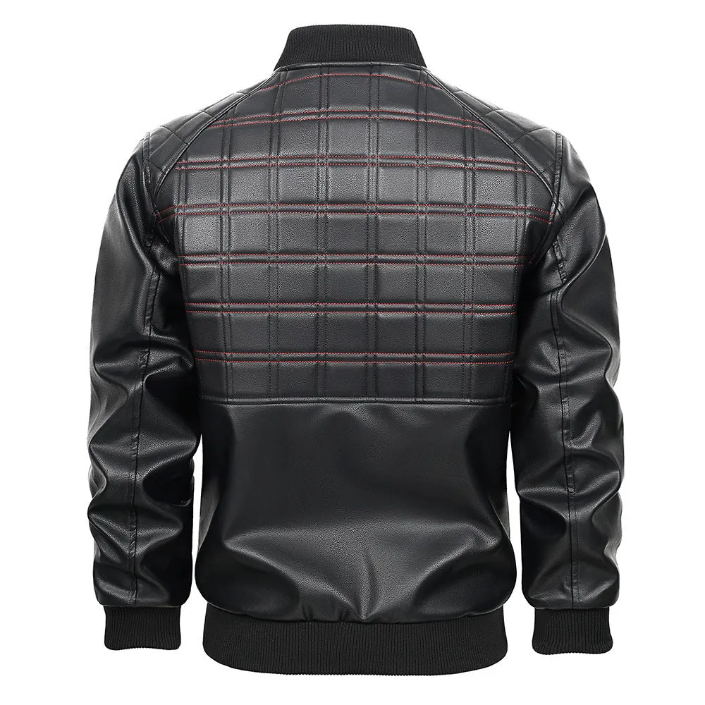 Black PU Leather Male Jacket