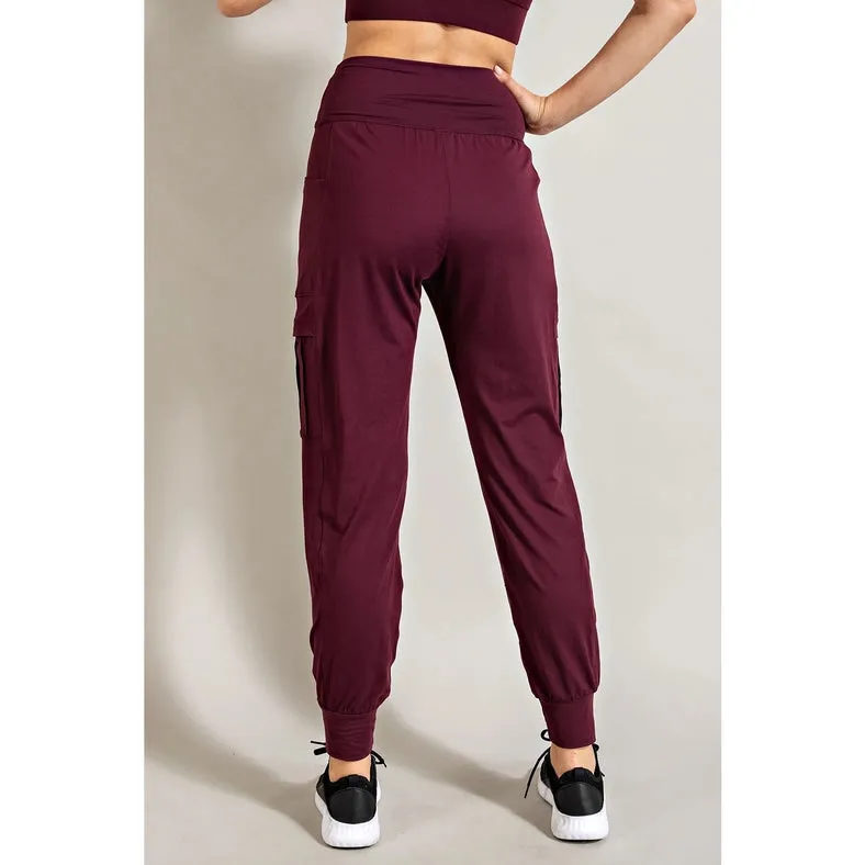 Butter Jogger with Side Pockets Cassis