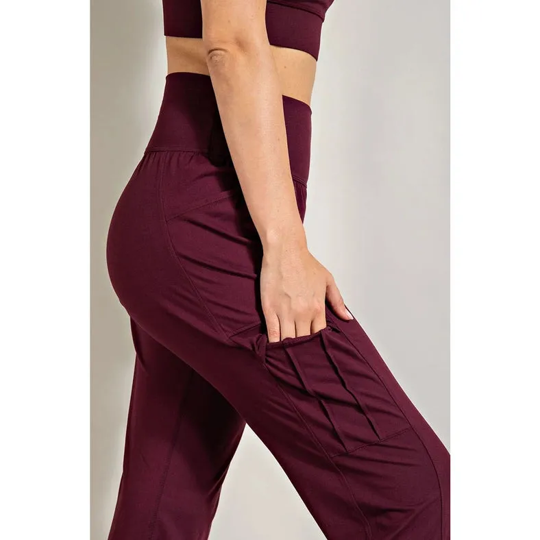 Butter Jogger with Side Pockets Cassis