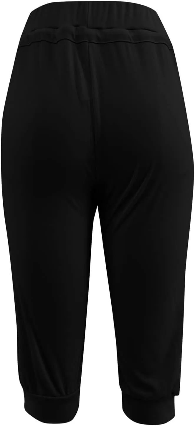 Capri Pants for Women Casual Summer Cropped Soft Lightweight Sweatpants Skinny Athletic Yoga Pants with Pockets