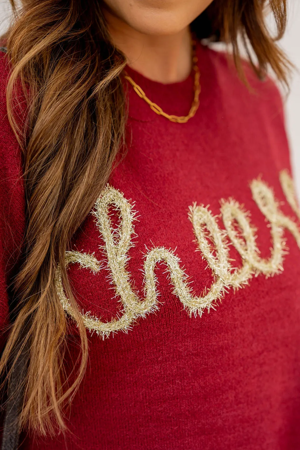 Cheers Tinsel Sweater