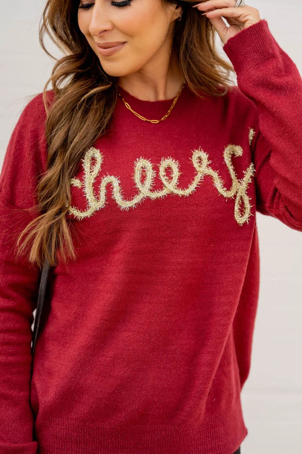 Cheers Tinsel Sweater