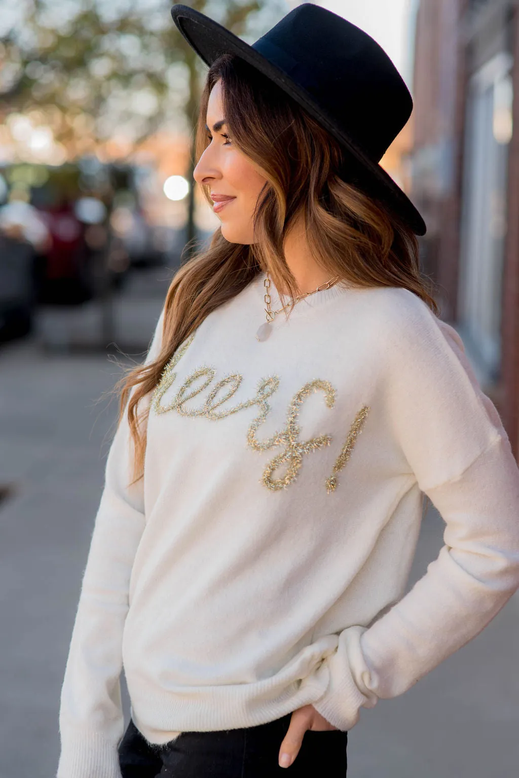 Cheers Tinsel Sweater