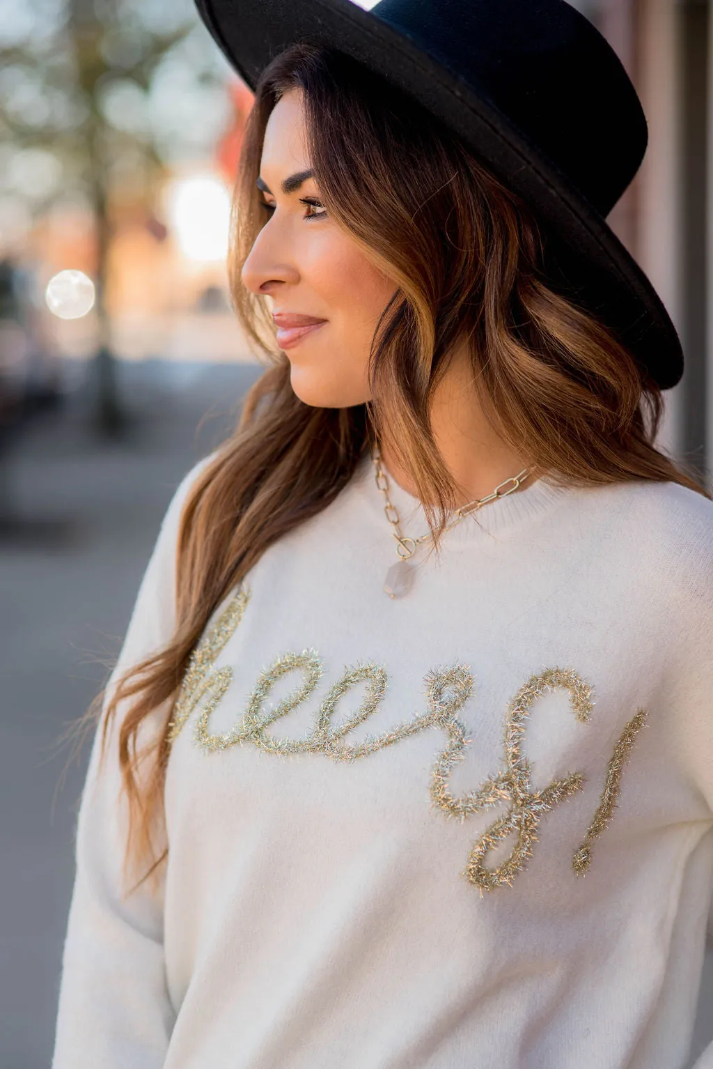 Cheers Tinsel Sweater
