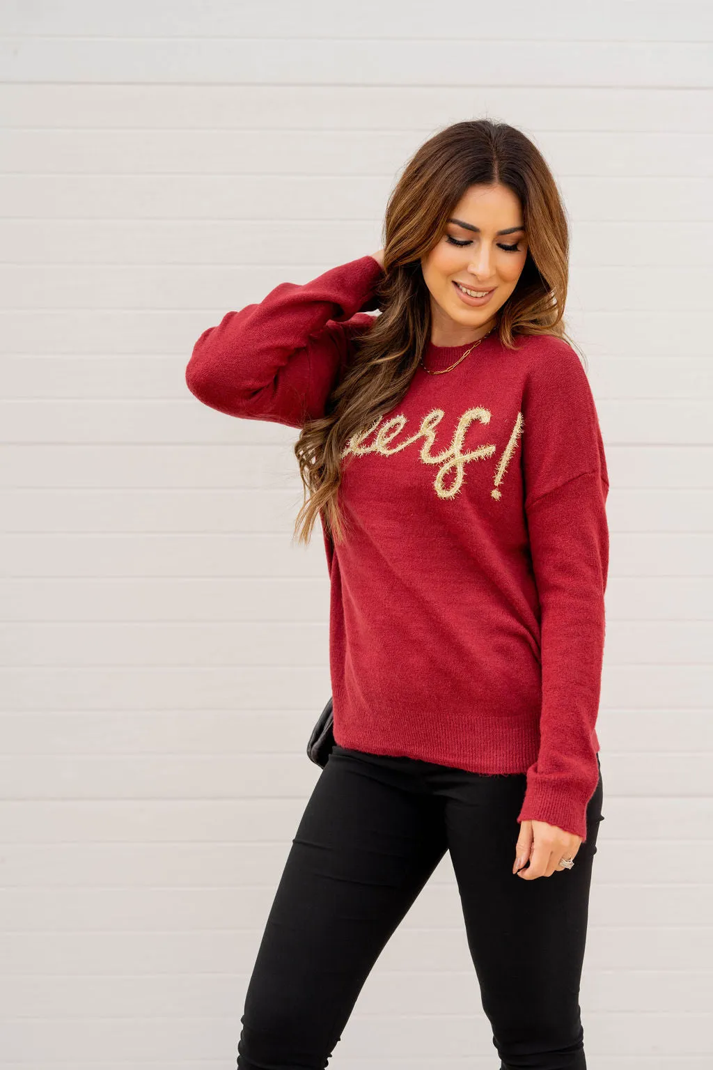 Cheers Tinsel Sweater