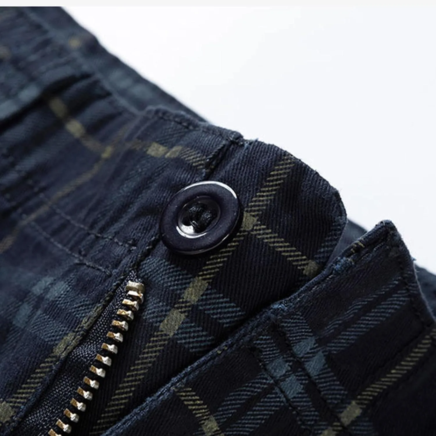 GIERIDUC Men's Cargo Shorts 3/4 Relaxed Fit Ripstop Cargo Shorts Running Shorts Pockets Elastic Waist Cotton Hiking Shorts
