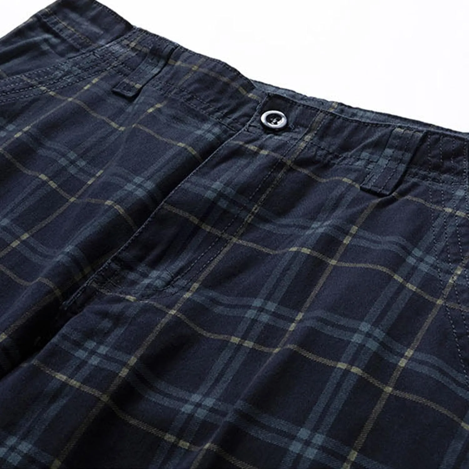 GIERIDUC Men's Cargo Shorts 3/4 Relaxed Fit Ripstop Cargo Shorts Running Shorts Pockets Elastic Waist Cotton Hiking Shorts