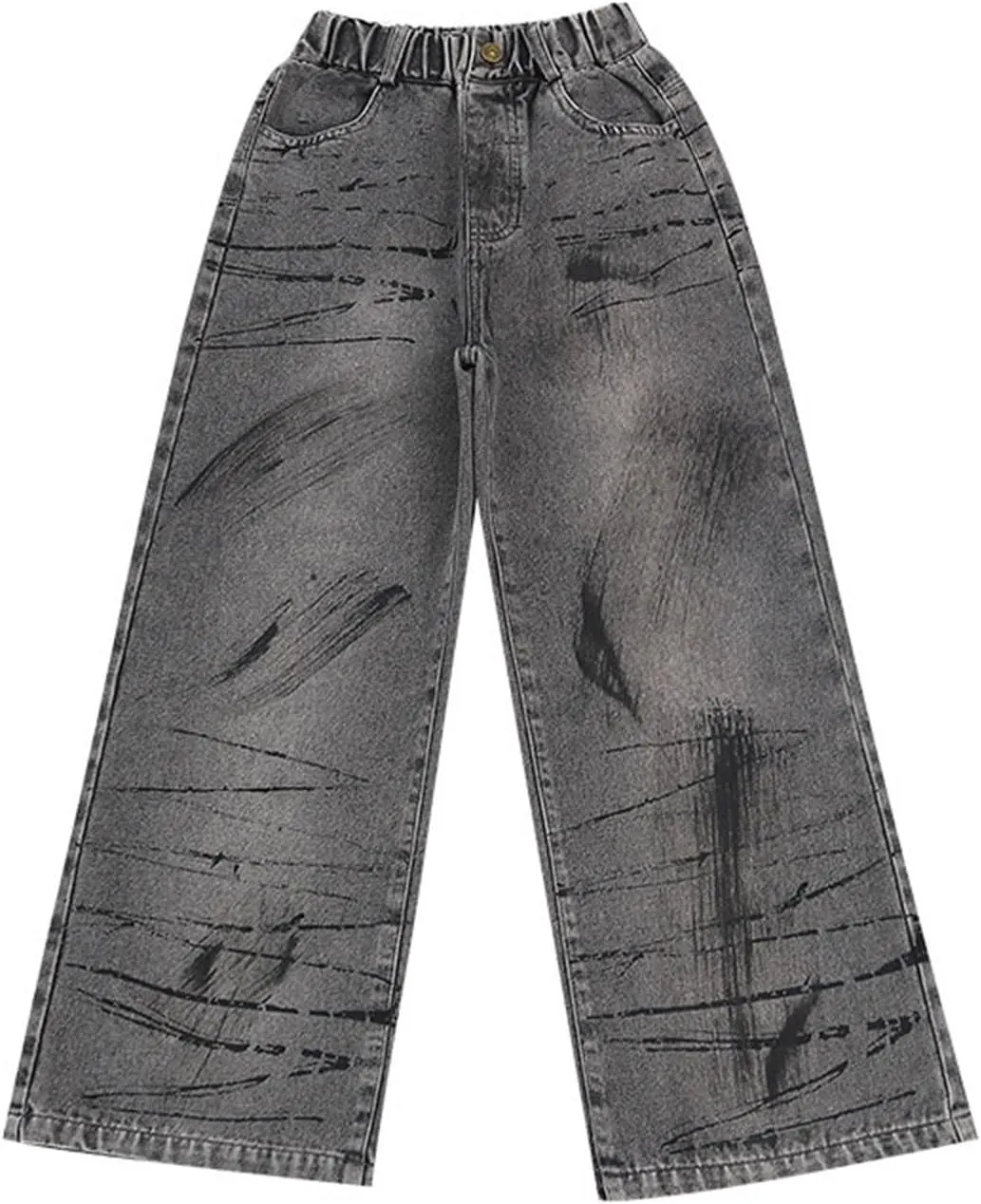 Girls Baggy Jeans Wide Leg Baggy Jeans High Waist Cargo Pants Vintage Streetwear Denim Jeans