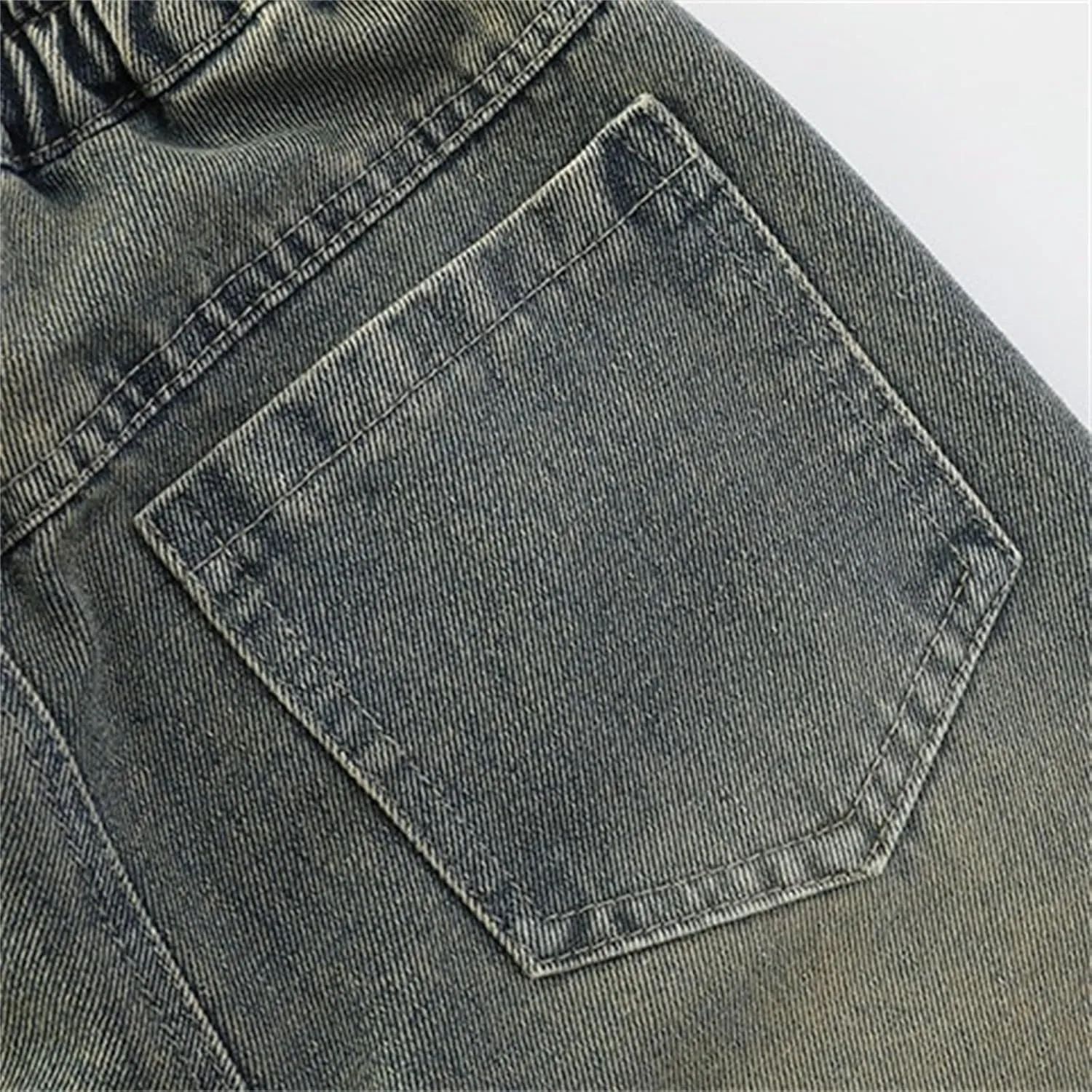 Girls Baggy Jeans Wide Leg Denim Pants Kids Straight Leg Distressed Jeans High Elastic Waist Boyfriend Jeans Streetwear