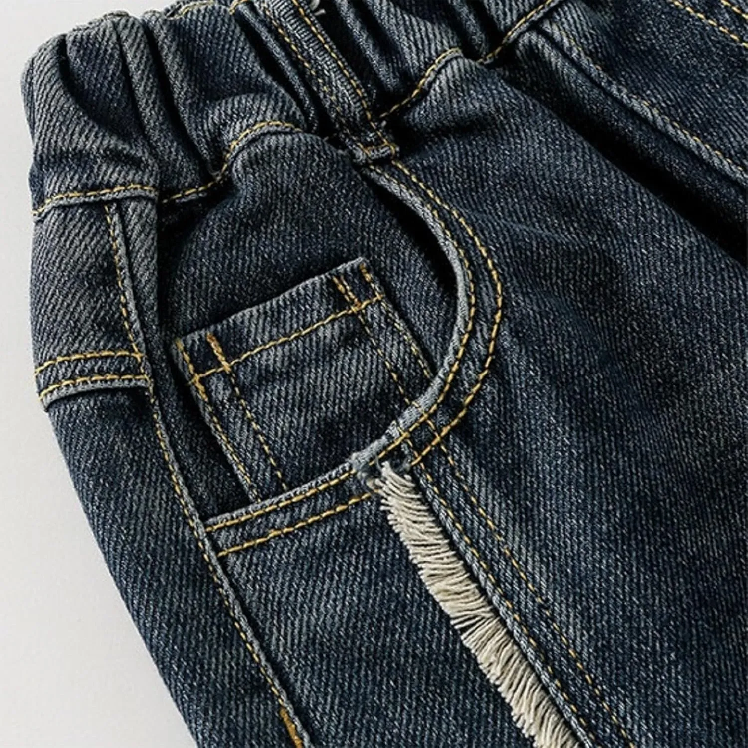 Girls Wide Leg Jeans Elastic Waist Baggy Jeans for Teen Girls Straight Leg Boyfriend Jeans Denim Pants Y2K Streetwear