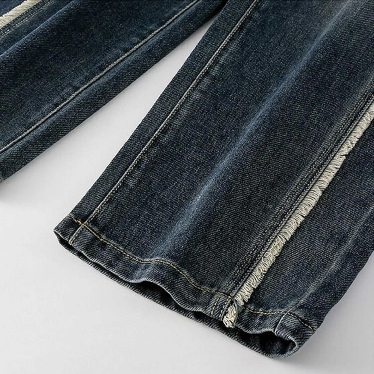 Girls Wide Leg Jeans Elastic Waist Baggy Jeans for Teen Girls Straight Leg Boyfriend Jeans Denim Pants Y2K Streetwear