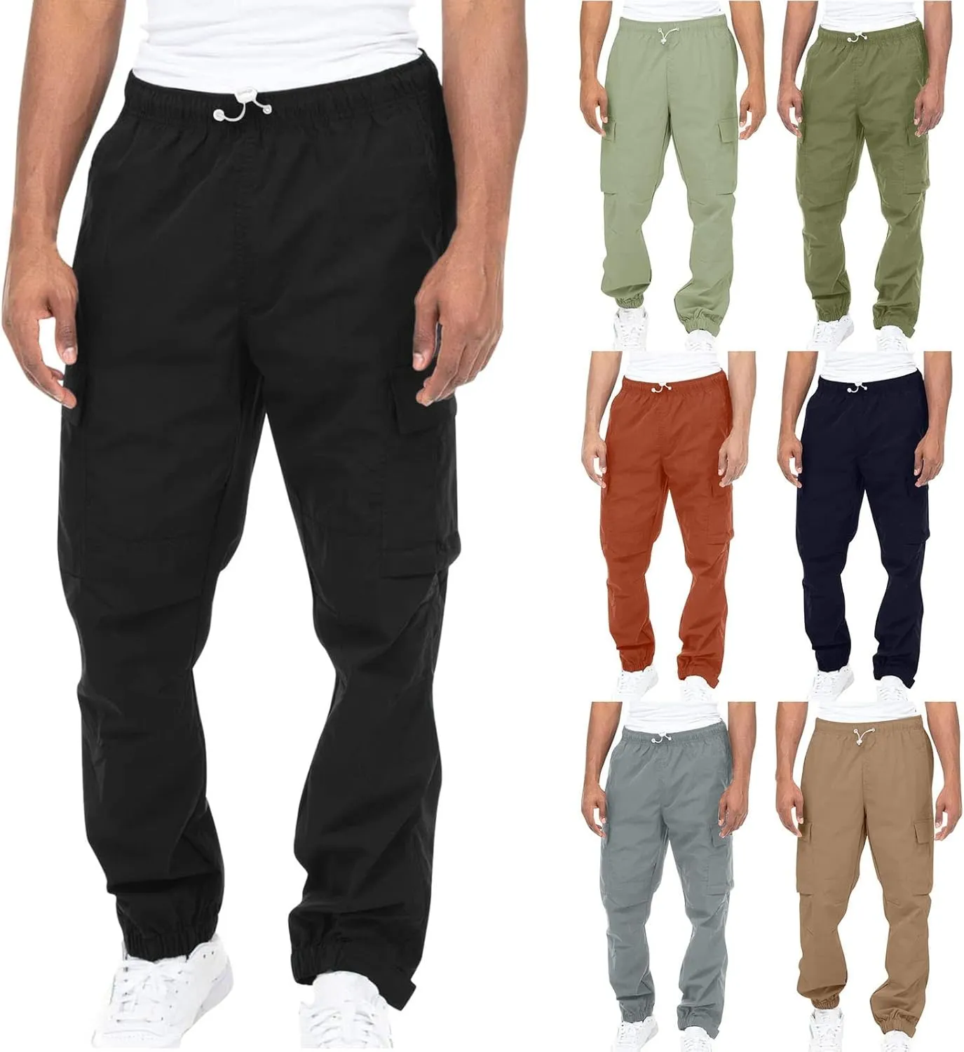 Mens Sweatpants Big & Tall Sizes Winter Sweatpants for Mens Thick Warm Jogger Pants Cinch Bottom Running Joggers Soft
