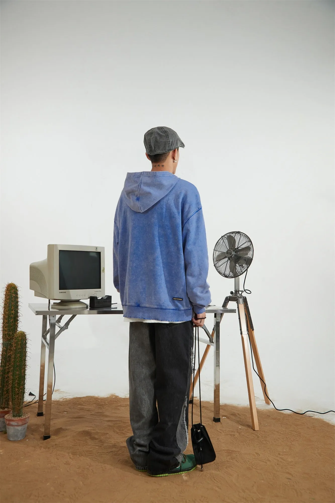 Noe Printed Loose Fit Hoodie