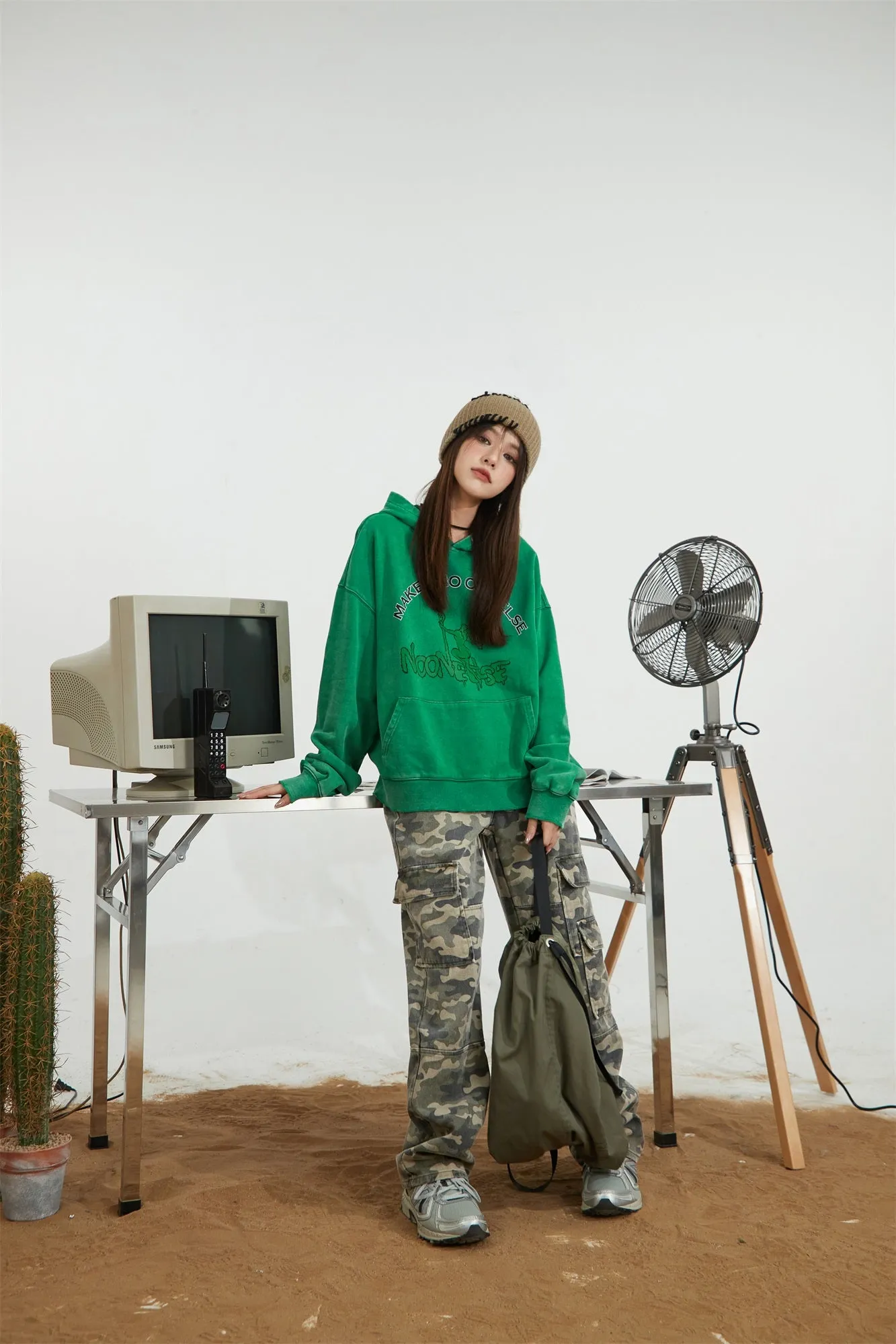 Noe Printed Loose Fit Hoodie