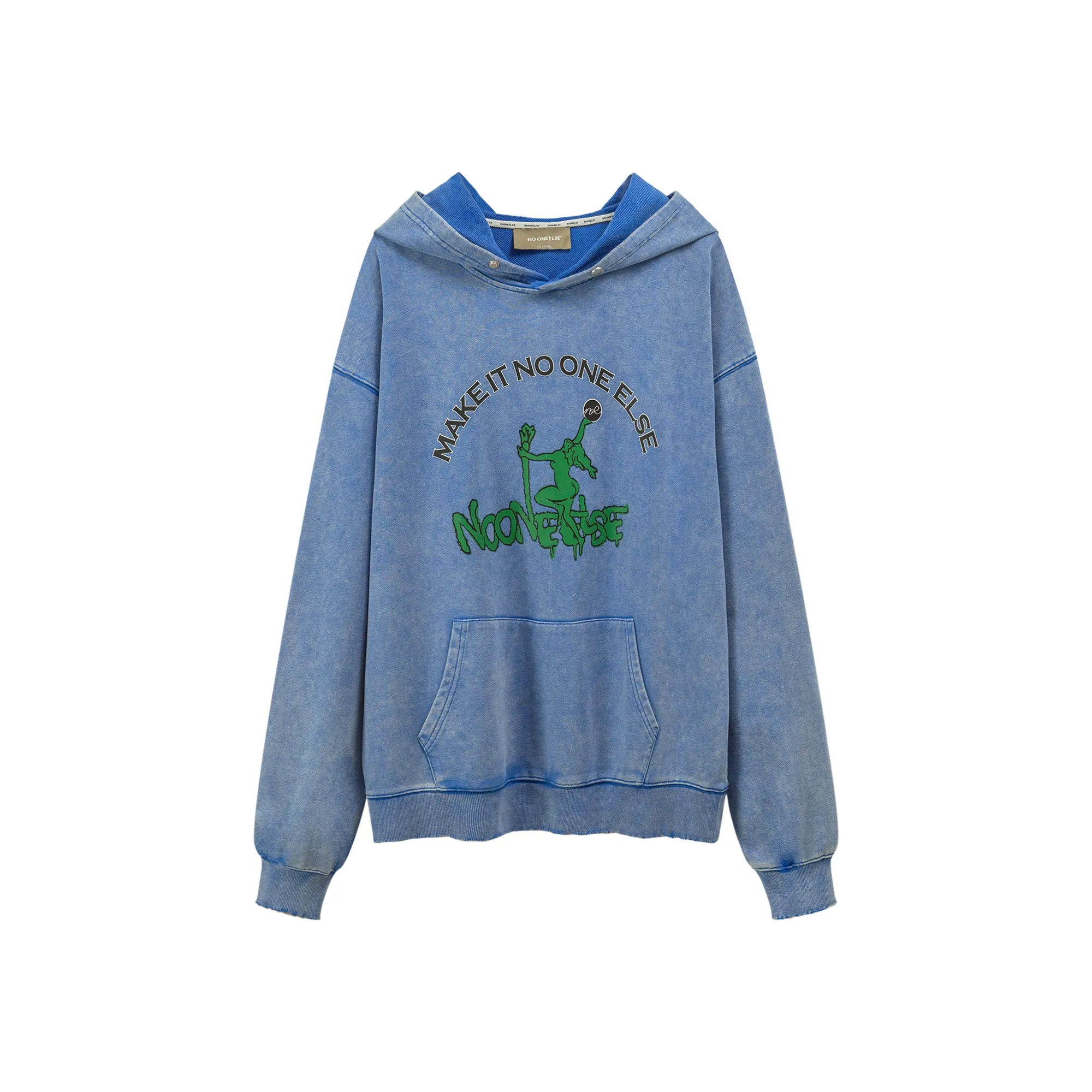 Noe Printed Loose Fit Hoodie