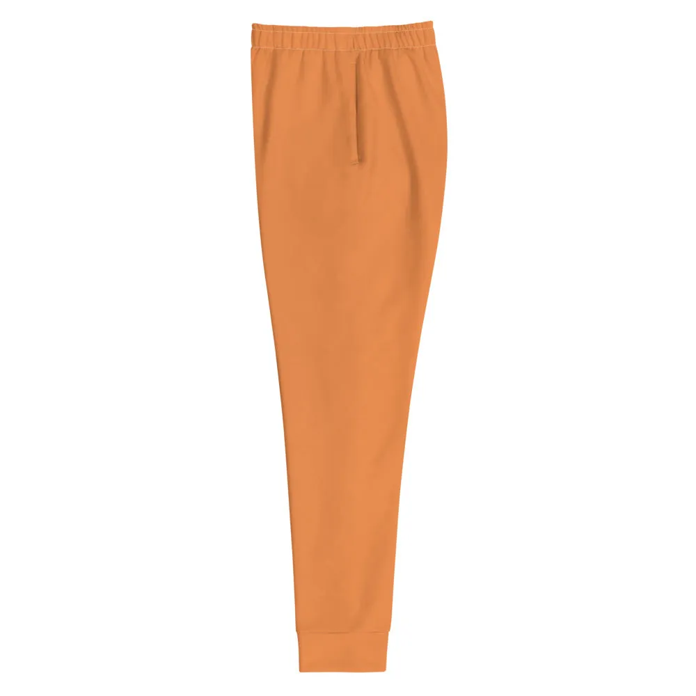 Orange Women's Joggers, Soft Skinny Soft Ladies Pants Solid Color Sweatpants-Made in EU