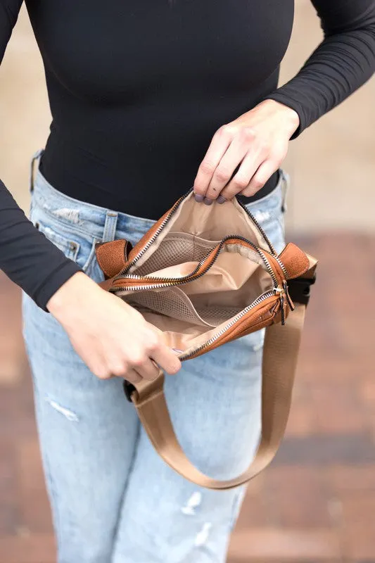 Simple Classic Stylish Leather Everyday Belt Sling Bag