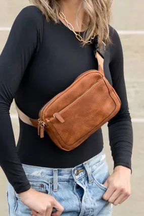 Simple Classic Stylish Leather Everyday Belt Sling Bag