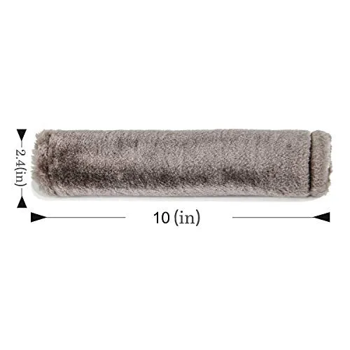 Soft Faux Sheepskin Seat Belt Shoulder Pad for a More Comfortable Driving, Compatible with Adults Youth Kids - Car, Truck, SUV, Airplane,Carmera Backpack Straps 2 Packs Light Gray