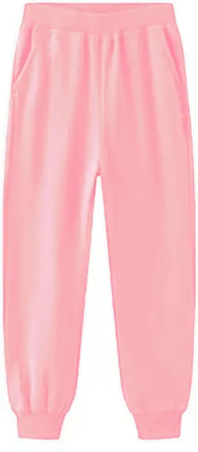 Sweatpants for Kids Boys Girls High Wasit 𝗗rawstring Solid Color Joggers Wide Leg Pants School Soft Athletic Trousers