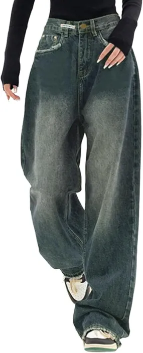 Sweatpants That Look Like Jeans Teen Girls Stretchy Wide Leg Clothes Fall Black Jeans Womens High Waisted