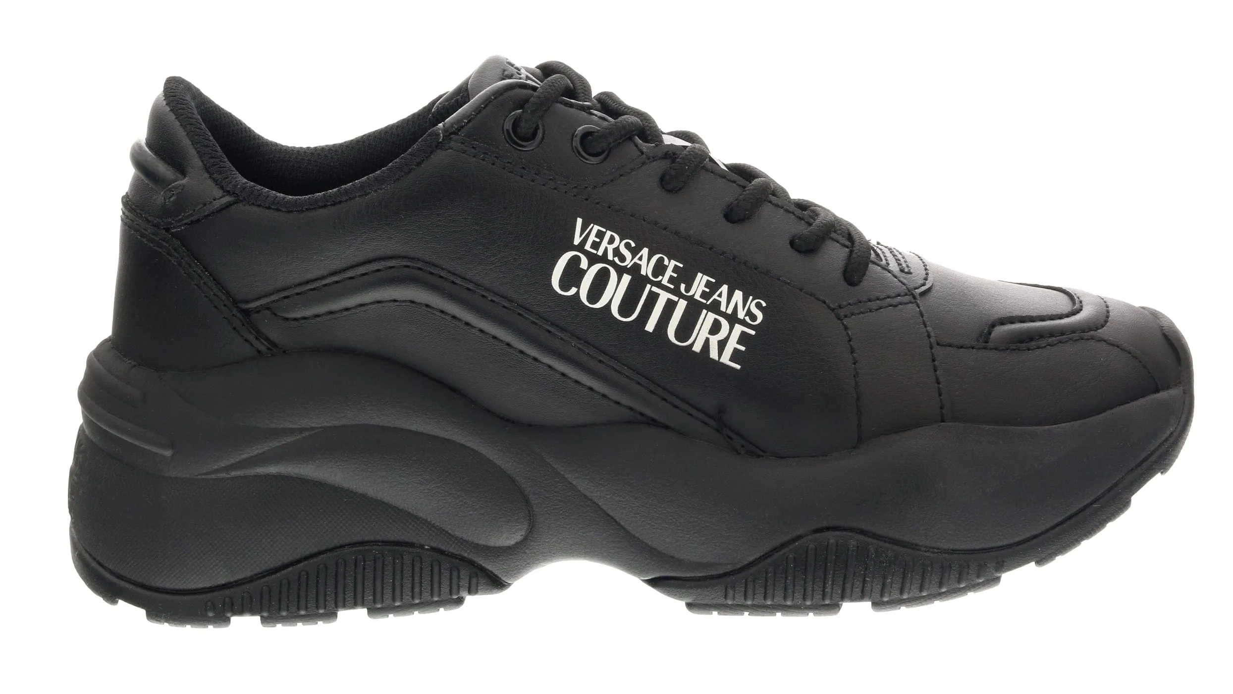 Versace Jeans Couture Black Signature Classic Lace Up Sneakers 9
