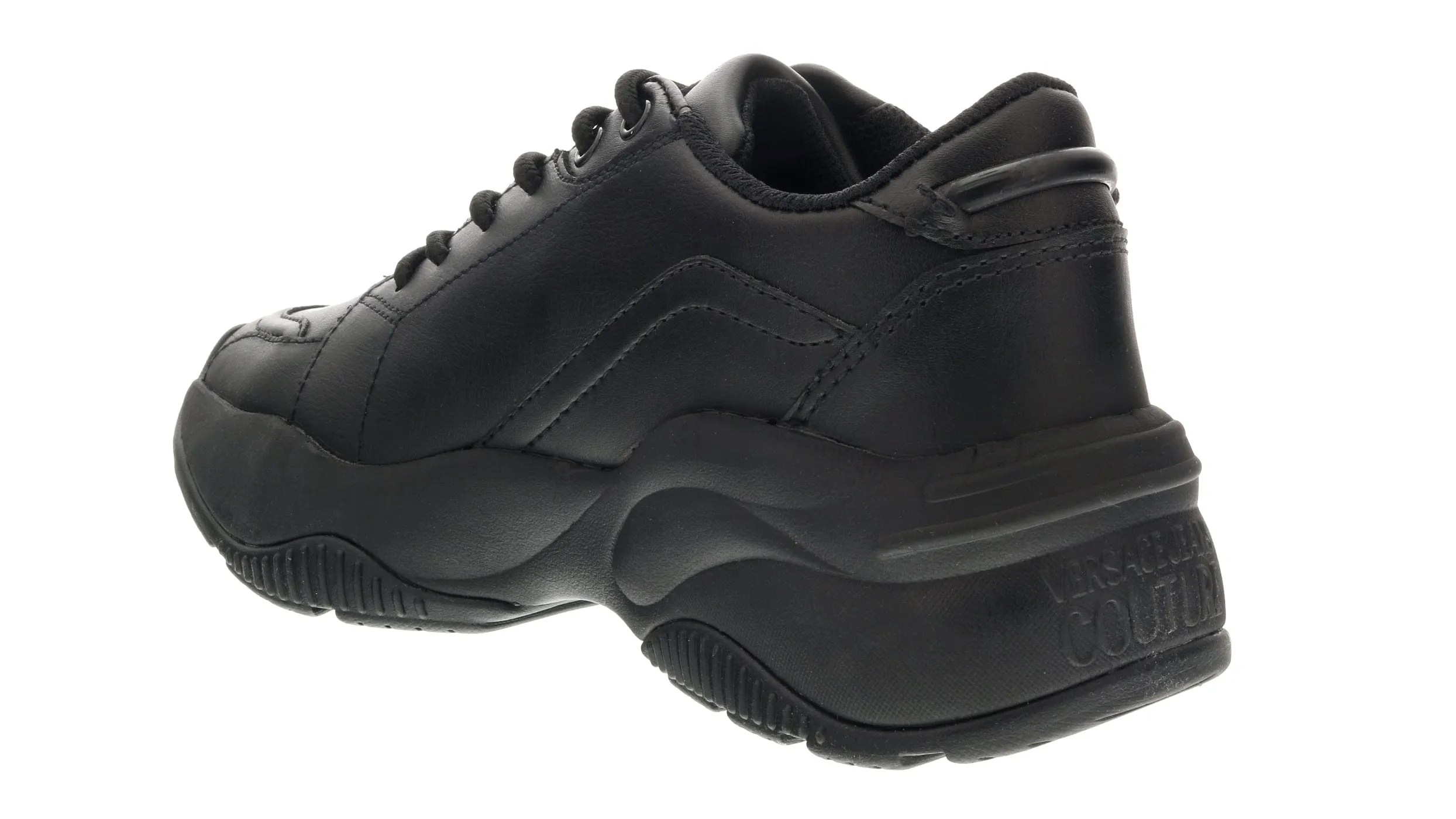 Versace Jeans Couture Black Signature Classic Lace Up Sneakers 9