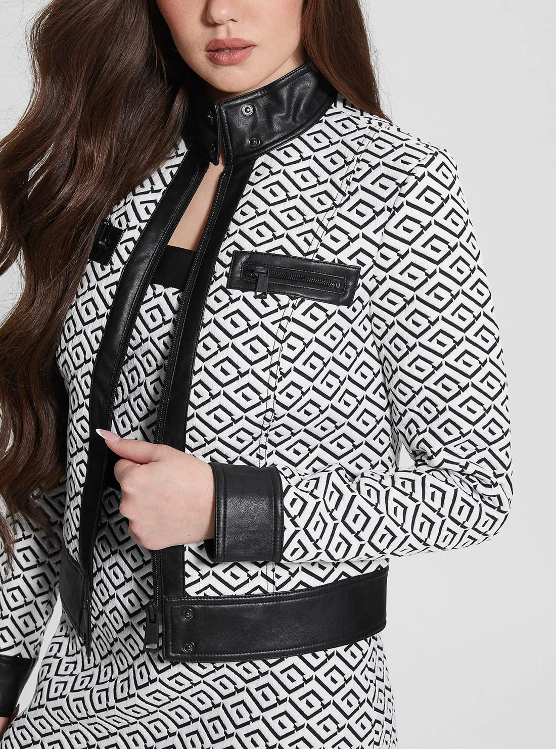 White Black Logo Greta Jacket