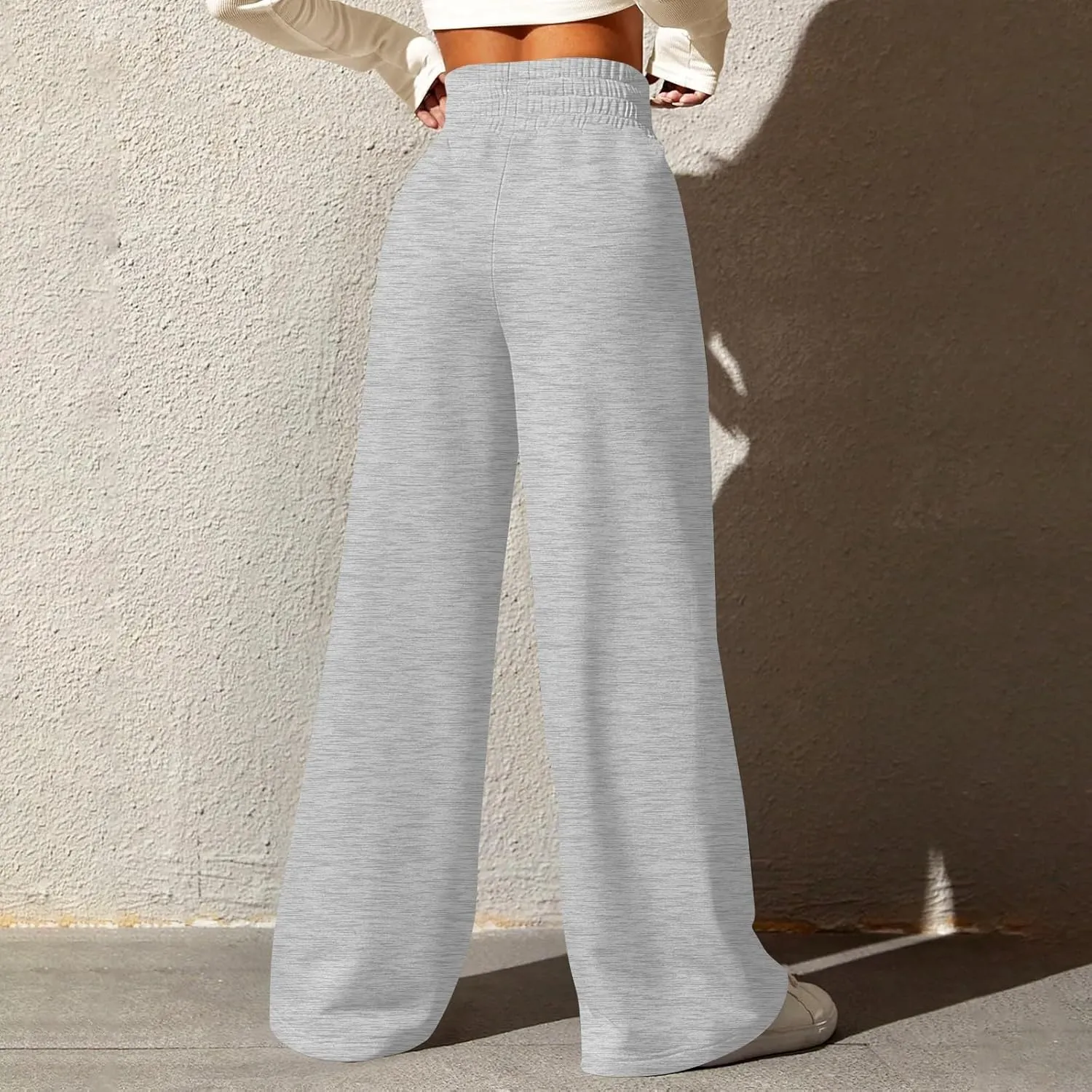 Wide Leg Sweatpants Women Baggy Drawstring High Waisted Lounge Pants Oversized Casual Soft Joggers with Pockets